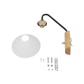 GLOBOSTAR® ALESSIA 999-0177 Μοντέρνο Φωτιστικό Τοίχου - Απλίκα με Ντουί 1 x E27 AC 220-240V IP20 - Μπεζ & Μαύρο - Μ18 x Π26 x Υ29cm