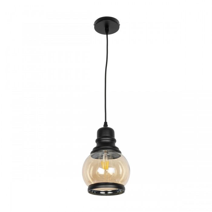 GLOBOSTAR® OLIVER 999-0186 Vintage Κρεμαστό Φωτιστικό Οροφής με Ντουί 1 x E27 AC 220-240V IP20 - Μελί & Μαύρο - Μ16 x Π16 x Υ25cm GLOBOSTAR® OLIVER 999-0186 Vintage Κρεμαστό Φωτιστικό Οροφής με Ντουί 1 x E27 AC 220-240V IP20 - Μελί & Μαύρο - Μ16 x Π16 x Υ25cm