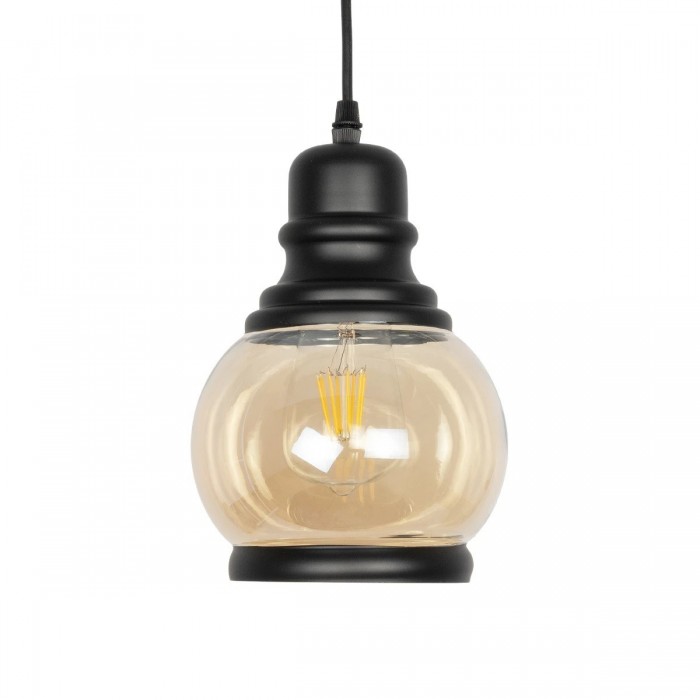 GLOBOSTAR® OLIVER 999-0186 Vintage Κρεμαστό Φωτιστικό Οροφής με Ντουί 1 x E27 AC 220-240V IP20 - Μελί & Μαύρο - Μ16 x Π16 x Υ25cm GLOBOSTAR® OLIVER 999-0186 Vintage Κρεμαστό Φωτιστικό Οροφής με Ντουί 1 x E27 AC 220-240V IP20 - Μελί & Μαύρο - Μ16 x Π16 x Υ25cm
