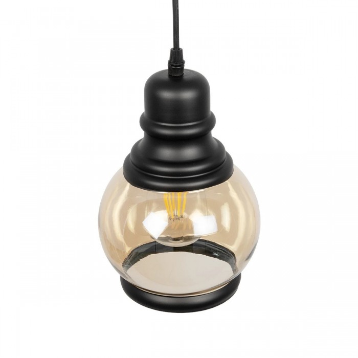 GLOBOSTAR® OLIVER 999-0186 Vintage Κρεμαστό Φωτιστικό Οροφής με Ντουί 1 x E27 AC 220-240V IP20 - Μελί & Μαύρο - Μ16 x Π16 x Υ25cm GLOBOSTAR® OLIVER 999-0186 Vintage Κρεμαστό Φωτιστικό Οροφής με Ντουί 1 x E27 AC 220-240V IP20 - Μελί & Μαύρο - Μ16 x Π16 x Υ25cm