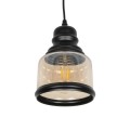 GLOBOSTAR® OLIVER 999-0187 Vintage Κρεμαστό Φωτιστικό Οροφής με Ντουί 1 x E27 AC 220-240V IP20 - Μελί & Μαύρο - Μ15 x Π15 x Υ21.5cm GLOBOSTAR® OLIVER 999-0187 Vintage Κρεμαστό Φωτιστικό Οροφής με Ντουί 1 x E27 AC 220-240V IP20 - Μελί & Μαύρο - Μ15 x Π15 x Υ21.5cm