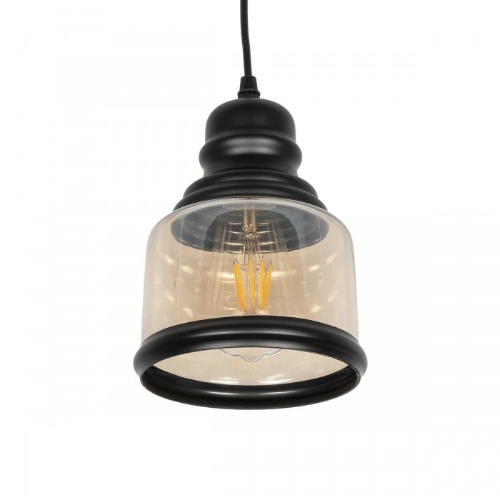 GLOBOSTAR® OLIVER 999-0187 Vintage Κρεμαστό Φωτιστικό Οροφής με Ντουί 1 x E27 AC 220-240V IP20 - Μελί & Μαύρο - Μ15 x Π15 x Υ21.5cm GLOBOSTAR® OLIVER 999-0187 Vintage Κρεμαστό Φωτιστικό Οροφής με Ντουί 1 x E27 AC 220-240V IP20 - Μελί & Μαύρο - Μ15 x Π15 x Υ21.5cm