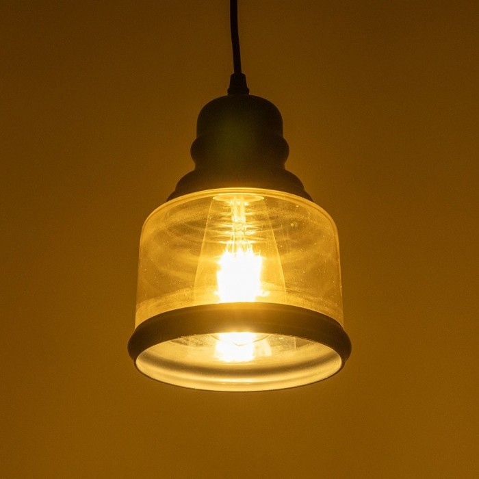 GLOBOSTAR® OLIVER 999-0187 Vintage Κρεμαστό Φωτιστικό Οροφής με Ντουί 1 x E27 AC 220-240V IP20 - Μελί & Μαύρο - Μ15 x Π15 x Υ21.5cm GLOBOSTAR® OLIVER 999-0187 Vintage Κρεμαστό Φωτιστικό Οροφής με Ντουί 1 x E27 AC 220-240V IP20 - Μελί & Μαύρο - Μ15 x Π15 x Υ21.5cm