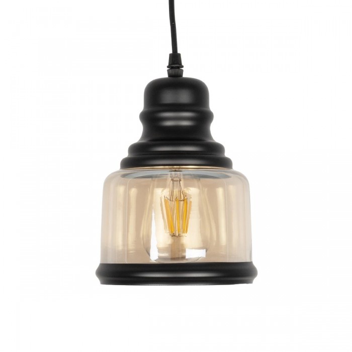 GLOBOSTAR® OLIVER 999-0187 Vintage Κρεμαστό Φωτιστικό Οροφής με Ντουί 1 x E27 AC 220-240V IP20 - Μελί & Μαύρο - Μ15 x Π15 x Υ21.5cm GLOBOSTAR® OLIVER 999-0187 Vintage Κρεμαστό Φωτιστικό Οροφής με Ντουί 1 x E27 AC 220-240V IP20 - Μελί & Μαύρο - Μ15 x Π15 x Υ21.5cm