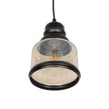 GLOBOSTAR® OLIVER 999-0187 Vintage Κρεμαστό Φωτιστικό Οροφής με Ντουί 1 x E27 AC 220-240V IP20 - Μελί & Μαύρο - Μ15 x Π15 x Υ21.5cm GLOBOSTAR® OLIVER 999-0187 Vintage Κρεμαστό Φωτιστικό Οροφής με Ντουί 1 x E27 AC 220-240V IP20 - Μελί & Μαύρο - Μ15 x Π15 x Υ21.5cm