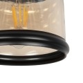 GLOBOSTAR® OLIVER 999-0187 Vintage Κρεμαστό Φωτιστικό Οροφής με Ντουί 1 x E27 AC 220-240V IP20 - Μελί & Μαύρο - Μ15 x Π15 x Υ21.5cm GLOBOSTAR® OLIVER 999-0187 Vintage Κρεμαστό Φωτιστικό Οροφής με Ντουί 1 x E27 AC 220-240V IP20 - Μελί & Μαύρο - Μ15 x Π15 x Υ21.5cm