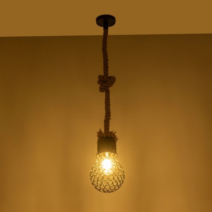 GLOBOSTAR® URBAN 999-0191 Vintage Κρεμαστό Φωτιστικό Οροφής με Ντουί 1 x E27 AC 220-240V IP20 - Μαύρο & Μπεζ - Μ15 x Π15 x Υ80cm GLOBOSTAR® URBAN 999-0191 Vintage Κρεμαστό Φωτιστικό Οροφής με Ντουί 1 x E27 AC 220-240V IP20 - Μαύρο & Μπεζ - Μ15 x Π15 x Υ80cm
