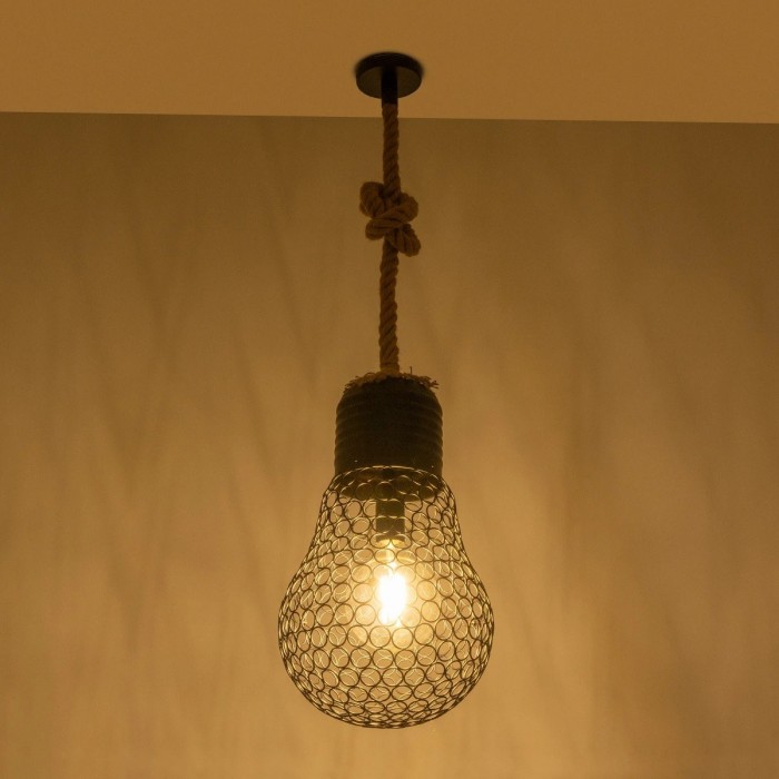 GLOBOSTAR® URBAN 999-0192 Vintage Κρεμαστό Φωτιστικό Οροφής με Ντουί 1 x E27 AC 220-240V IP20 - Μαύρο & Μπεζ - Μ28 x Π28 x Υ80cm GLOBOSTAR® URBAN 999-0192 Vintage Κρεμαστό Φωτιστικό Οροφής με Ντουί 1 x E27 AC 220-240V IP20 - Μαύρο & Μπεζ - Μ28 x Π28 x Υ80cm