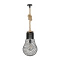 GLOBOSTAR® URBAN 999-0192 Vintage Κρεμαστό Φωτιστικό Οροφής με Ντουί 1 x E27 AC 220-240V IP20 - Μαύρο & Μπεζ - Μ28 x Π28 x Υ80cm GLOBOSTAR® URBAN 999-0192 Vintage Κρεμαστό Φωτιστικό Οροφής με Ντουί 1 x E27 AC 220-240V IP20 - Μαύρο & Μπεζ - Μ28 x Π28 x Υ80cm