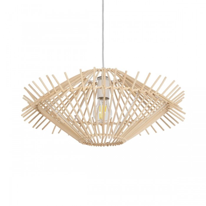 GLOBOSTAR® SASSO 999-0201 Boho Κρεμαστό Φωτιστικό Οροφής με Ντουί 1 x E27 AC 220-240V IP20 - Μπεζ - Μ50 x Π50 x Y23cm