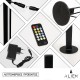 GloboStar® ALIEN-DIVA-BLACK-50-10 ALIEN Design DIVA Μοντέρνο Minimal Nordic Μεταλλικό Φωτιστικό Επιτραπέζιο - Πορτατίφ - Λαμπατέρ Μαύρο LED 10W 1500lm με Ασύρματο Χειριστήριο RF & Dimmer IP20 CCT Θερμό 2700 K έως Ψυχρό 6000K Μ3 x Π1.6 x Υ50cm