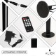 GloboStar® ALIEN-DIVA-BLACK-50-1 ALIEN Design DIVA Μοντέρνο Minimal Nordic Μεταλλικό Φωτιστικό Επιτραπέζιο - Πορτατίφ - Λαμπατέρ Μαύρο LED 8W 1120lm με Ασύρματο Χειριστήριο RF & Dimmer IP20 Ψυχρό Λευκό 6000K Μ3 x Π1.6 x Υ50cm