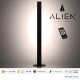 GloboStar® ALIEN-DIVA-BLACK-50-2 ALIEN Design DIVA Μοντέρνο Minimal Nordic Μεταλλικό Φωτιστικό Επιτραπέζιο - Πορτατίφ - Λαμπατέρ Μαύρο LED 8W 1040lm με Ασύρματο Χειριστήριο RF & Dimmer IP20 Φυσικό Λευκό 4500K Μ3 x Π1.6 x Υ50cm