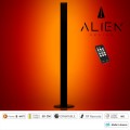 GloboStar® ALIEN-DIVA-BLACK-50-4 ALIEN Design DIVA Μοντέρνο Minimal Nordic Μεταλλικό Φωτιστικό Επιτραπέζιο - Πορτατίφ - Λαμπατέρ Μαύρο LED 8W 800lm με Ασύρματο Χειριστήριο RF & Dimmer IP20 Κόκκινο Μ3 x Π1.6 x Υ50cm