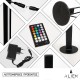 GloboStar® ALIEN-DIVA-BLACK-50-8 ALIEN Design DIVA Μοντέρνο Minimal Nordic Μεταλλικό Φωτιστικό Επιτραπέζιο - Πορτατίφ - Λαμπατέρ Μαύρο LED 8W 800lm με Ασύρματο Χειριστήριο RF & Dimmer IP20 Πολύχρωμο RGB Μ3 x Π1.6 x Υ50cm