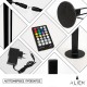 GloboStar® ALIEN-DIVA-BLACK-50-9 ALIEN Design DIVA Μοντέρνο Minimal Nordic Μεταλλικό Φωτιστικό Επιτραπέζιο - Πορτατίφ - Λαμπατέρ Μαύρο LED 10W 1500lm με Ασύρματο Χειριστήριο RF & Dimmer IP20 Πολύχρωμο + CCT - RGBW + WW Μ3 x Π1.6 x Υ50cm 