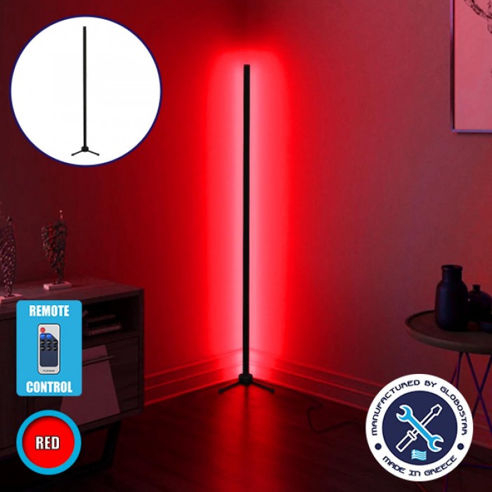 Μοντέρνο Minimal Επιδαπέδιο Μαύρο Φωτιστικό 100cm LED 16 Watt με Ασύρματο Χειριστήριο RF & Dimmer Κόκκινο GloboStar ALIEN Design GLOBO-100-4 Μοντέρνο Minimal Επιδαπέδιο Μαύρο Φωτιστικό 100cm LED 16 Watt με Ασύρματο Χειριστήριο RF & Dimmer Κόκκινο GloboStar ALIEN Design GLOBO-100-4