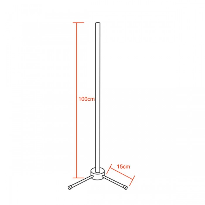 Μοντέρνο Minimal Επιδαπέδιο Μαύρο Φωτιστικό 100cm LED 16 Watt με Ασύρματο Χειριστήριο RF & Dimmer Μπλε GloboStar ALIEN Design GLOBO-100-6 Μοντέρνο Minimal Επιδαπέδιο Μαύρο Φωτιστικό 100cm LED 16 Watt με Ασύρματο Χειριστήριο RF & Dimmer Μπλε GloboStar ALIEN Design GLOBO-100-6