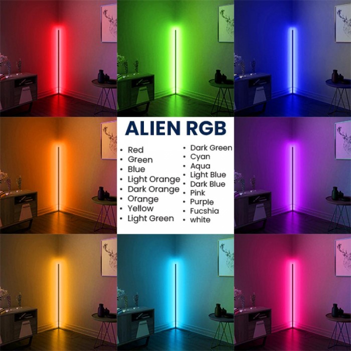 Μοντέρνο Minimal Επιδαπέδιο Μαύρο Φωτιστικό 100cm LED 16 Watt με Ασύρματο Χειριστήριο RF & Dimmer RGB Πολύχρωμο GloboStar ALIEN Design GLOBO-100-8 Μοντέρνο Minimal Επιδαπέδιο Μαύρο Φωτιστικό 100cm LED 16 Watt με Ασύρματο Χειριστήριο RF & Dimmer RGB Πολύχρωμο GloboStar ALIEN Design GLOBO-100-8