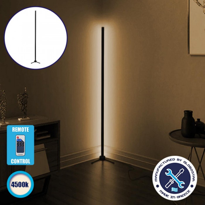 Μοντέρνο Minimal Επιδαπέδιο Μαύρο Φωτιστικό 150cm LED 24 Watt με Ασύρματο Χειριστήριο RF & Dimmer Φυσικό Λευκό 4500k GloboStar ALIEN Design GLOBO-150-2 Μοντέρνο Minimal Επιδαπέδιο Μαύρο Φωτιστικό 150cm LED 24 Watt με Ασύρματο Χειριστήριο RF & Dimmer Φυσικό Λευκό 4500k GloboStar ALIEN Design GLOBO-150-2