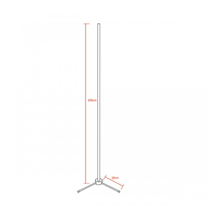 Μοντέρνο Minimal Επιδαπέδιο Μαύρο Φωτιστικό 200cm LED 32 Watt με Ασύρματο Χειριστήριο RF & Dimmer Ψυχρό Λευκό 6000k GloboStar ALIEN Design GLOBO-200-1 Μοντέρνο Minimal Επιδαπέδιο Μαύρο Φωτιστικό 200cm LED 32 Watt με Ασύρματο Χειριστήριο RF & Dimmer Ψυχρό Λευκό 6000k GloboStar ALIEN Design GLOBO-200-1