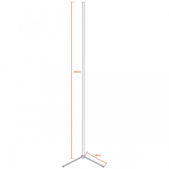 Μοντέρνο Minimal Επιδαπέδιο Μαύρο Φωτιστικό 250cm LED 40 Watt με Ασύρματο Χειριστήριο Αφής 2.4G RF & Dimmer CCT - Ψυχρό - Ημέρας - Θερμό GloboStar ALIEN Design GLOBO-250-10 Μοντέρνο Minimal Επιδαπέδιο Μαύρο Φωτιστικό 250cm LED 40 Watt με Ασύρματο Χειριστήριο Αφής 2.4G RF & Dimmer CCT - Ψυχρό - Ημέρας - Θερμό GloboStar ALIEN Design GLOBO-250-10