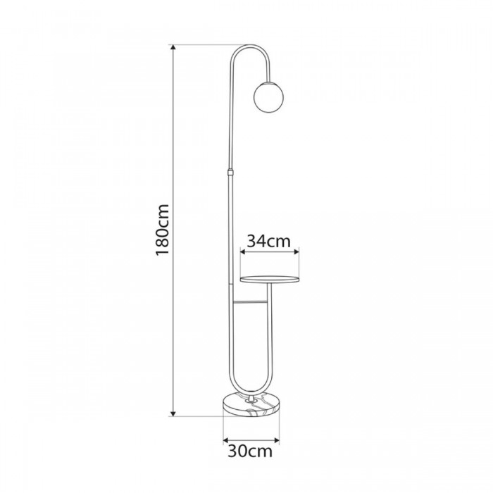 kelvo® CORDELIA KLV-102-0005 Επιδαπέδιο Φωτιστικό για Λάμπα με Ντουί 1 x E27 AC 220-240V IP20 - Μαύρο Ματ & Λευκό - Μ30 x Π34 x Υ180cm kelvo® CORDELIA KLV-102-0005 Επιδαπέδιο Φωτιστικό για Λάμπα με Ντουί 1 x E27 AC 220-240V IP20 - Μαύρο Ματ & Λευκό - Μ30 x Π34 x Υ180cm