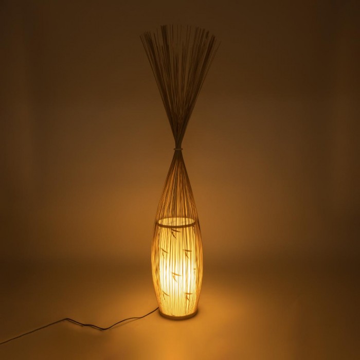 GloboStar® PORTONOVO S-02276 Boho Επιδαπέδιο Φωτιστικό Μονόφωτο 1 x E27 AC220-240V IP20 - Φ35 x Υ165cm - Μπεζ Ξύλινο Πλέγμα GloboStar® PORTONOVO S-02276 Boho Επιδαπέδιο Φωτιστικό Μονόφωτο 1 x E27 AC220-240V IP20 - Φ35 x Υ165cm - Μπεζ Ξύλινο Πλέγμα