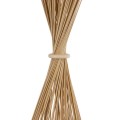 GloboStar® PORTONOVO S-02276 Boho Επιδαπέδιο Φωτιστικό Μονόφωτο 1 x E27 AC220-240V IP20 - Φ35 x Υ165cm - Μπεζ Ξύλινο Πλέγμα