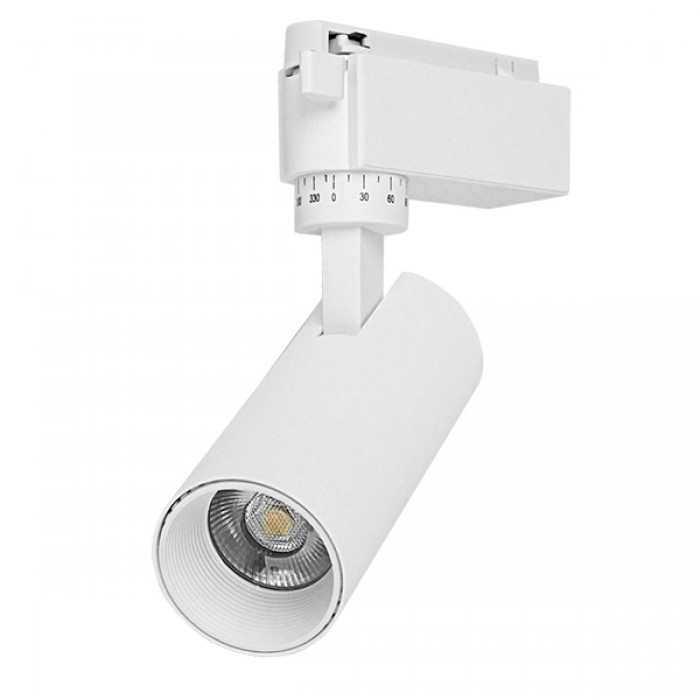 Globostar S-40012 Μονοφασικό Bridgelux COB LED Φωτιστικό Σποτ Ράγας 15W 230V 1800lm 24° Ψυχρό Λευκό 6000k