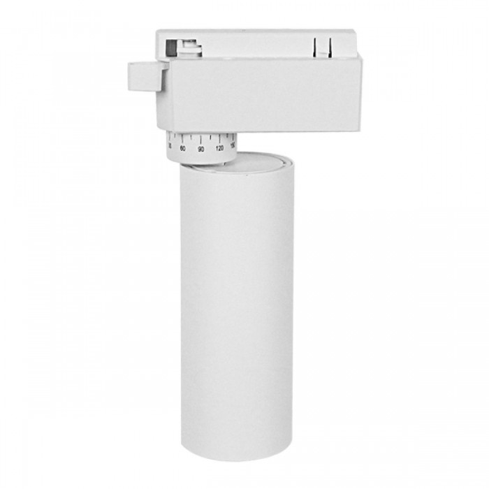 Globostar S-40012 Μονοφασικό Bridgelux COB LED Φωτιστικό Σποτ Ράγας 15W 230V 1800lm 24° Ψυχρό Λευκό 6000k