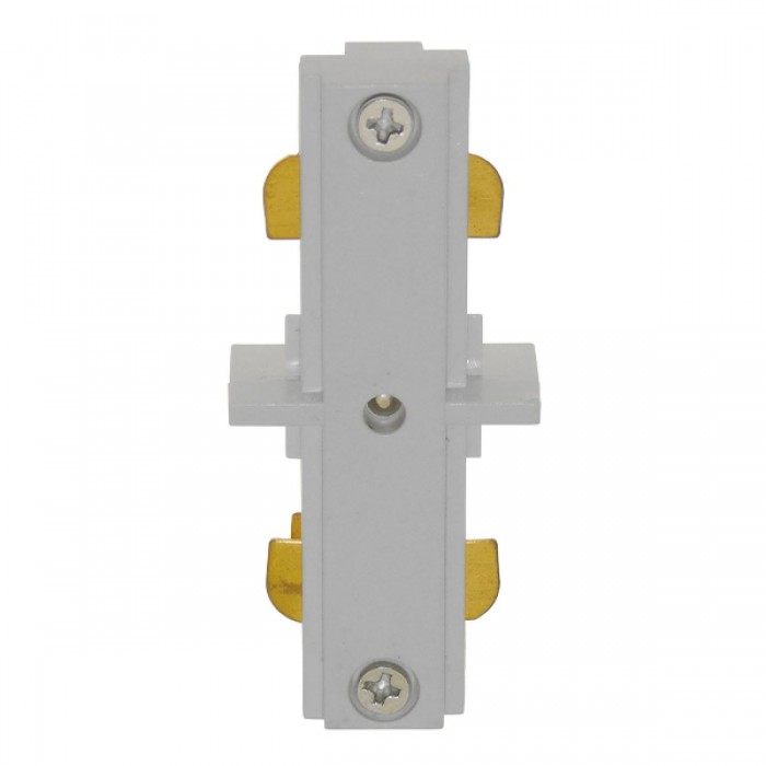 GloboStar S-40045 Διφασικός Connector 3 Καλωδίων Συνδεσμολογίας Γιώτα (Ι) για Λευκή Ράγα Οροφής