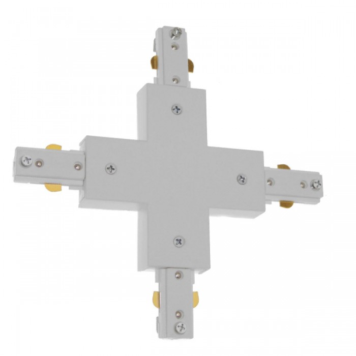 GloboStar S-40051 Διφασικός Connector 3 Καλωδίων Συνδεσμολογίας Cross (+) για Λευκή Ράγα Οροφής GloboStar S-40051 Διφασικός Connector 3 Καλωδίων Συνδεσμολογίας Cross (+) για Λευκή Ράγα Οροφής