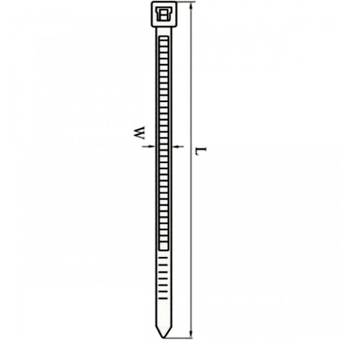 TIE48 Δεματικά καλωδίων 4,8x200mm λευκά 100τμχ