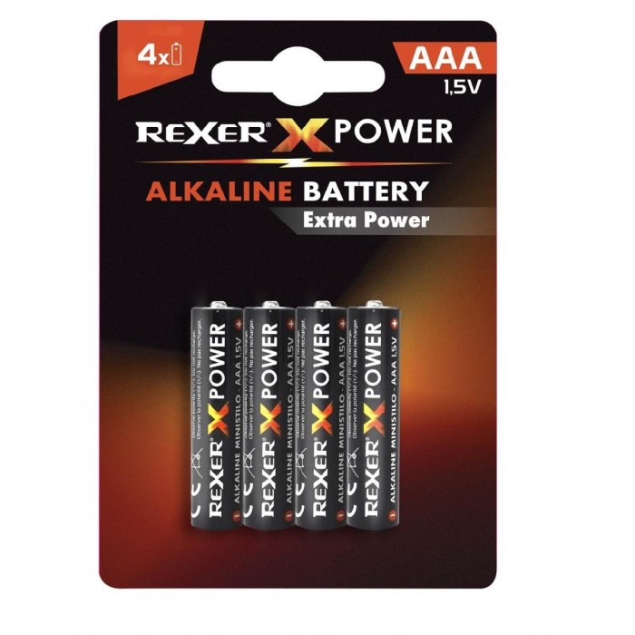 REXER X POWER Αλκαλικές Μπαταρίες Extra Power RXBA2 &#8211; AAA 04P 1,5V mini (4pcs/blister) ΚΟΥΤΙ ΣΥΣΚΕΥΑΣΙΑΣ 12 BLISTER