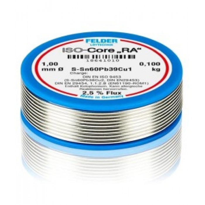 ΚΟΛΛΗΣΗ  FELDER 1.0mm 100gr  RA S-Sn60Pb40 με αλοιφη 18601010