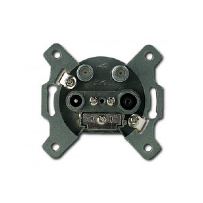 Πρίζα Multimedia τερματική τεσσάρων εξόδων TV-RADIO-SAT-DATA