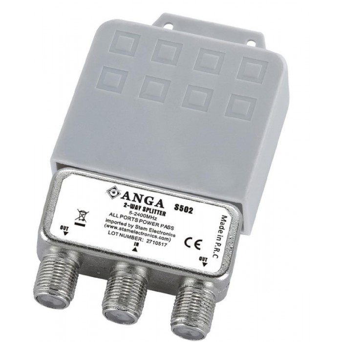 ANGA S502 Splitter 2 Εξόδων ιστού με αδιάβροχη θήκη