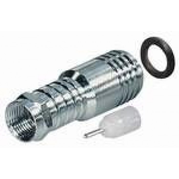 F αρσ. πρεσσαριστό.Υδατοστεγές για εξωτερική χρήση. Βιδωτό με 2 δακτυλίδια & σιλικονούχο λάδι, με εσωτερικό pin-long version Φ 10mm. RG11U