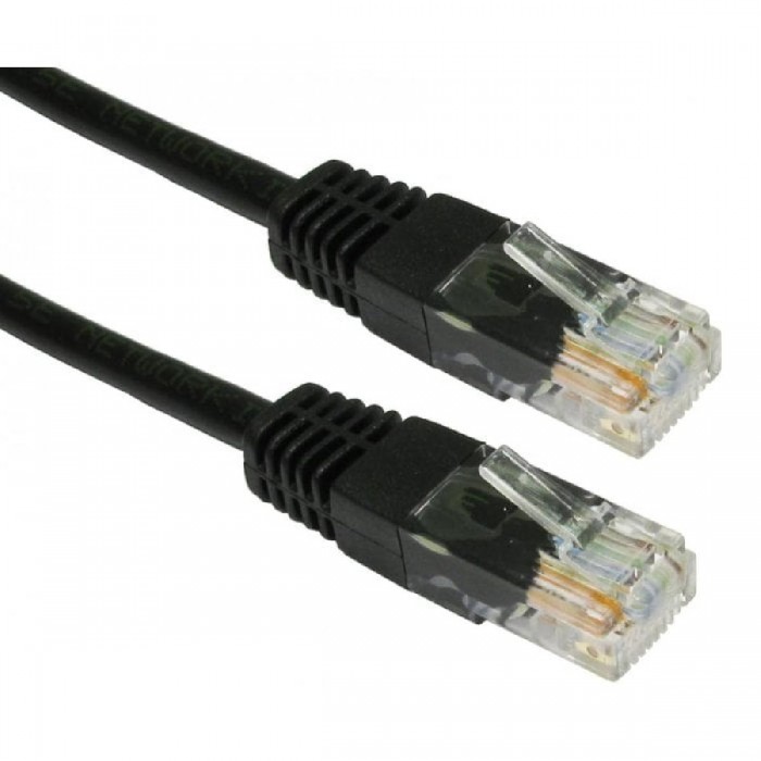 PATCH CABLE CAT6E CCA 1mtr BLACK