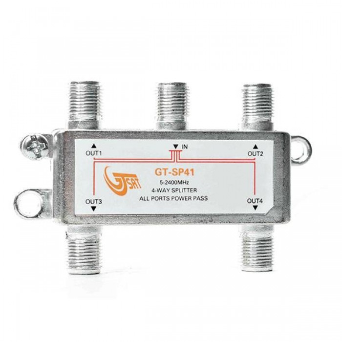GT-SP41 Splitter 4 x 1 5-2400Mhz ports power pass