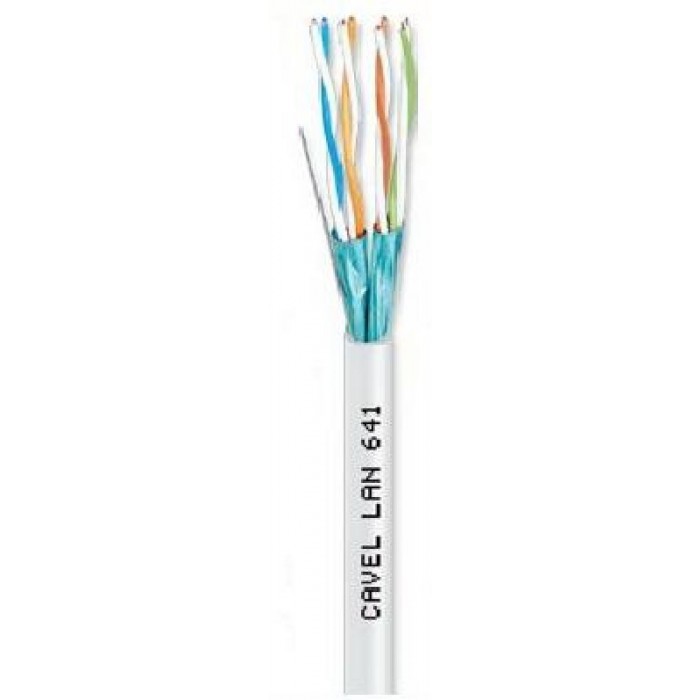Καλώδιο CAVEL F/UTP Cat6 (200μ) LAN641 σε Λευκό χρώμα (4x2xAWG23) Χαλκός 0,56mm