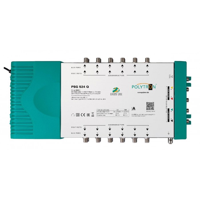 PSG 524Q Πολυδιακόπτης 5/24 ACTIVE (1 Δορυφόροι+ Επίγεια-24 Εξόδους)POLYTRON