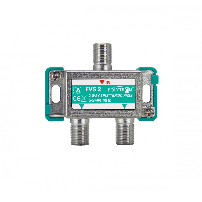 FVS 2 F Splitter, 2way,5-2500MHz DC POLYTRON