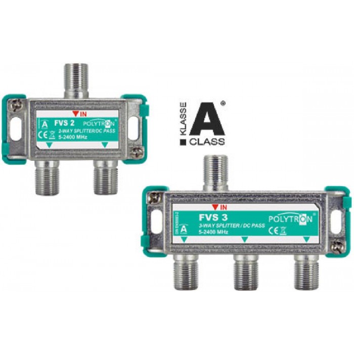 FVS 3 F Splitter, 4way,5-2500MHz DC POLYTRON