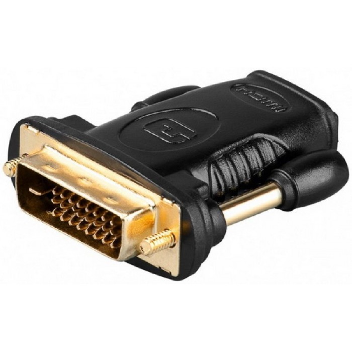 Adapter DVI-D (24+1) αρσενικό σε HDMI (A) θηλυκό Adapter DVI-D (24+1) αρσενικό σε HDMI (A) θηλυκό