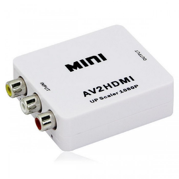 ANGA PS-M650 ΜΕΤΑΤΡΟΠΕΑΣ 3 RCA θηλυκά σε HDMI (A) θηλυκό 720p/1080p (Ιδανικό για να προβάλεται σήμα εικόνας από αναλογικό καταγραφικό σε τηλεόραση)