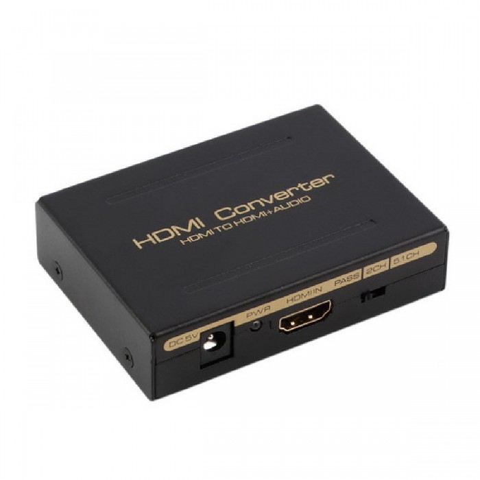 ANGA CHM-A3 Adapter HDMI in και HDMI out με έξοδο Ήχου RCA & Toslink Ιδανικό για να πάρετε έξοδο ήχου από συσκευές με έξοδο HDMI που δεν έχουν (δεν περιλαμβάνει τροφοδοτικό 5V/1A)