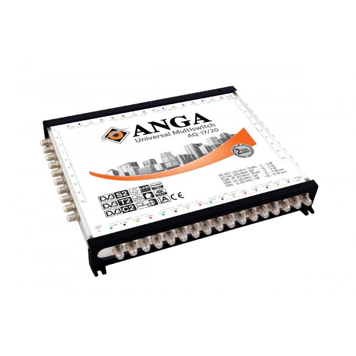 ANGA AQ-17/20 ΠΟΛΥΔΙΑΚΟΠΤΗΣ (4 ΔΟΡΥΦΟΡΟΙ+ ΕΠΙΓΕΙΑ- 20 ΕΞΟΔΟΥΣ) ΕΠΕΚΤΕΙΝΟΜΕΝΟΣΜΕ ΤΡΟΦ/ΚΟ ΜΕ 12V/ 8A