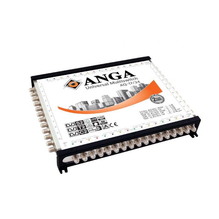ANGA AQ-17/24 ΠΟΛΥΔΙΑΚΟΠΤΗΣ (4 ΔΟΡΥΦΟΡΟΙ+ ΕΠΙΓΕΙΑ- 24 ΕΞΟΔΟΥΣ) ΕΠΕΚΤΕΙΝΟΜΕΝΟΣΜΕ ΤΡΟΦ/ΚΟ ΜΕ 12V/ 8A